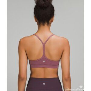 EXCELLENT Lululemon Flow Y Sports Yoga Bra Nulu Misty Merlot B/C Activewear 10